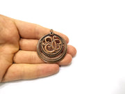2 Copper Charm Antique Copper Charm (47x41mm) G17396
