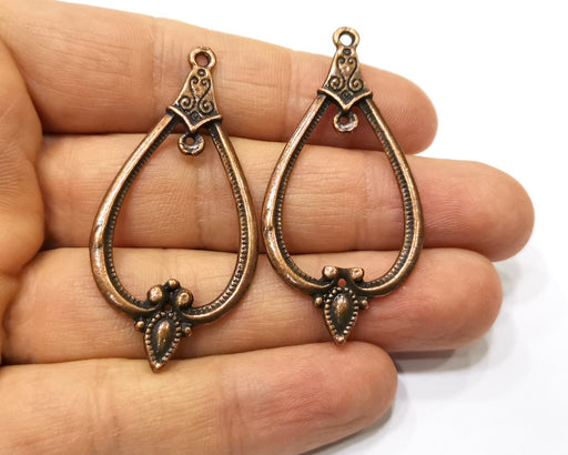 2 Copper Charm Antique Copper Charm (54x26mm) G17397