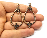 2 Copper Charm Antique Copper Charm (54x26mm) G17397