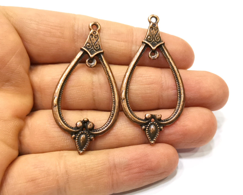2 Copper Charm Antique Copper Charm (54x26mm) G17397