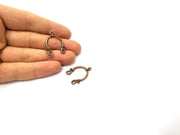 10 Copper Charm Antique Copper Charm (27x22mm) G17402