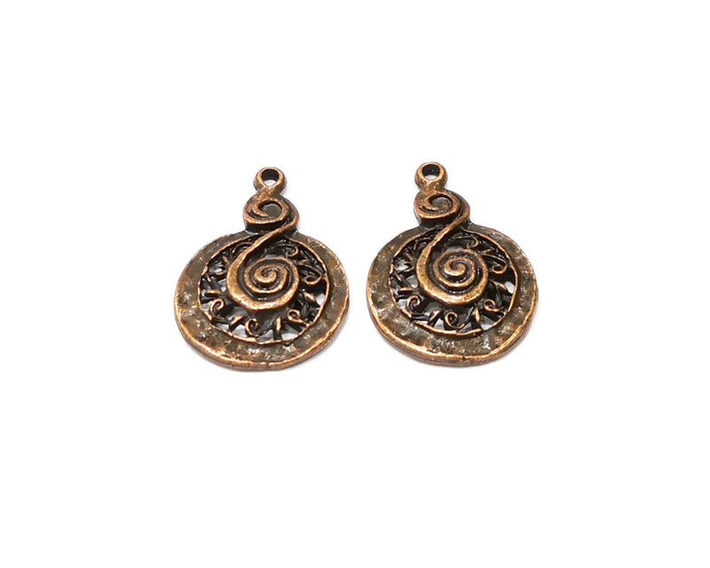4 Copper Charm Antique Copper Charm (26x18mm) G17408