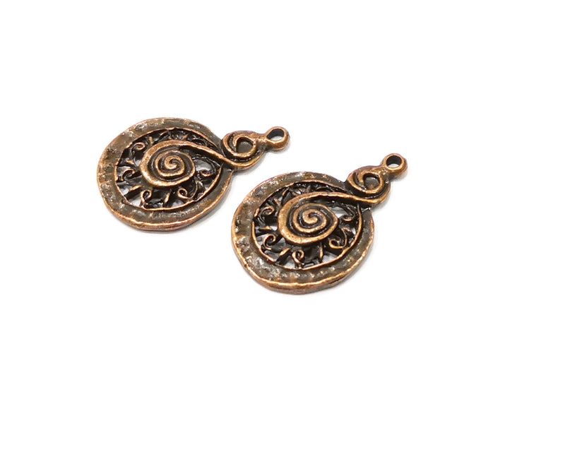 4 Copper Charm Antique Copper Charm (26x18mm) G17408