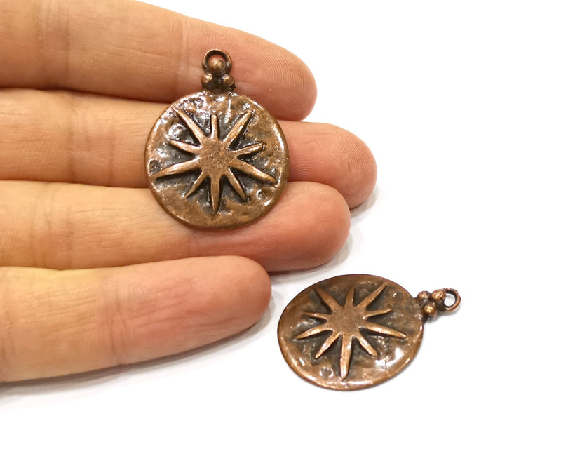 2 Copper Charm Antique Copper Charm (34x26mm) G17410