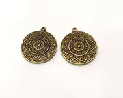 4 Antique Bronze Charm Antique Bronze Plated Charm (24mm) G17423