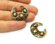 2 Antique Bronze Charm Antique Bronze Plated Charm (29x25mm) G17432