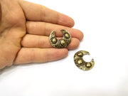 2 Antique Bronze Charm Antique Bronze Plated Charm (29x25mm) G17432