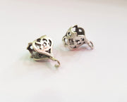 2 Silver Bails Antique Silver Plated Brass Findings (20x12 mm)  G17437