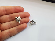 2 Silver Bails Antique Silver Plated Brass Findings (20x12 mm)  G17437