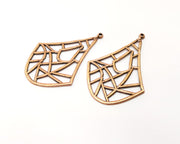 2 Copper Charm Antique Copper Plated Charm (52x35mm) G17691