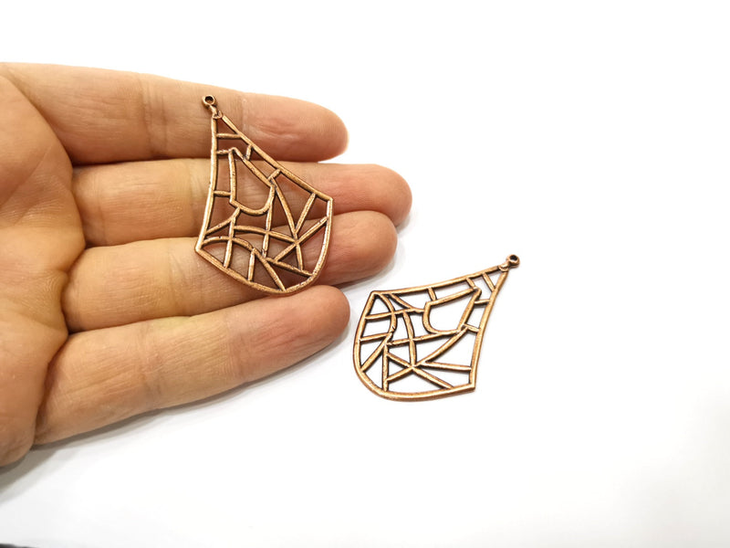 2 Copper Charm Antique Copper Plated Charm (52x35mm) G17691