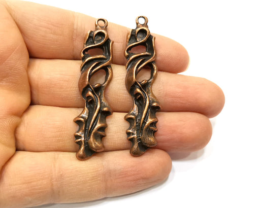 2 Copper Charm Antique Copper Charm (57x15mm) G17695