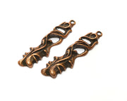 2 Copper Charm Antique Copper Charm (57x15mm) G17695