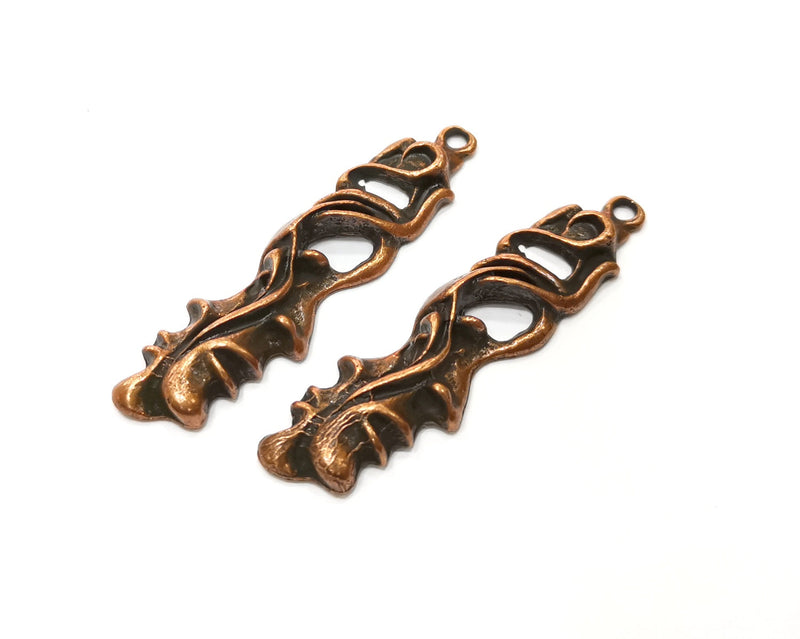2 Copper Charm Antique Copper Charm (57x15mm) G17695