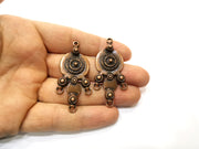 2 Copper Charm Antique Copper Charm (54x26mm) G17696