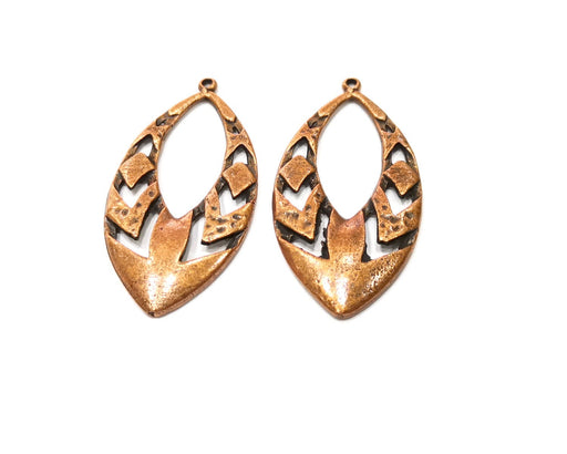 2 Copper Charm Antique Copper Charm (50x25mm) G17699