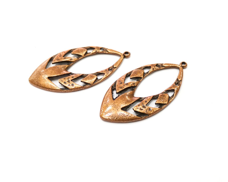 2 Copper Charm Antique Copper Charm (50x25mm) G17699