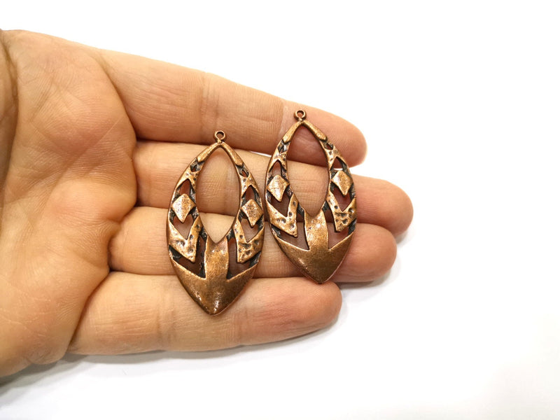 2 Copper Charm Antique Copper Charm (50x25mm) G17699