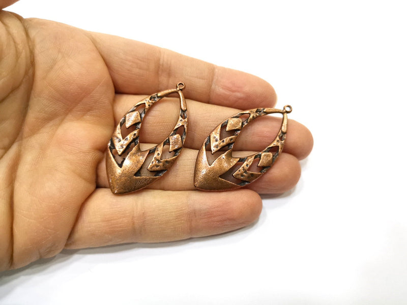 2 Copper Charm Antique Copper Charm (50x25mm) G17699