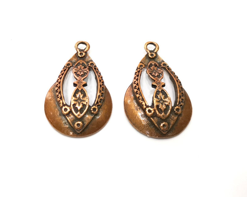 2 Copper Charm Antique Copper Charm (44x26mm) G17700