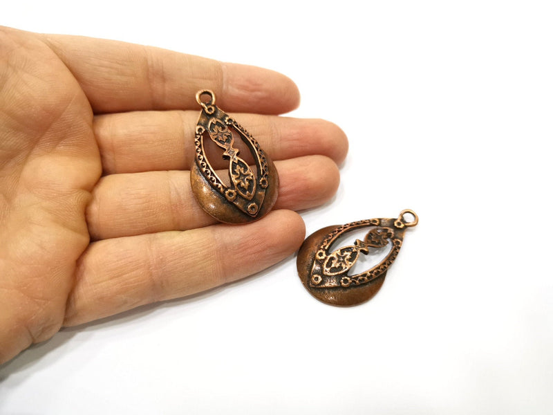 2 Copper Charm Antique Copper Charm (44x26mm) G17700