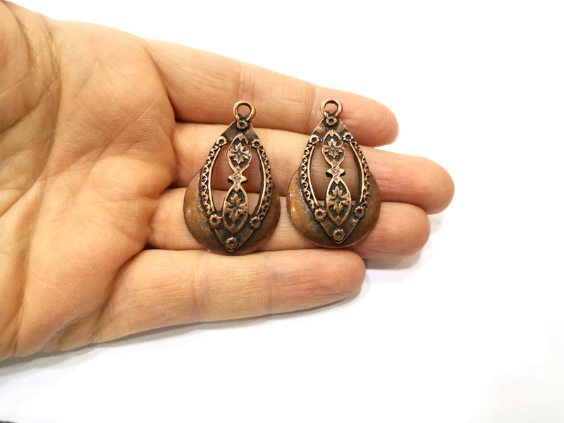 2 Copper Charm Antique Copper Charm (44x26mm) G17700