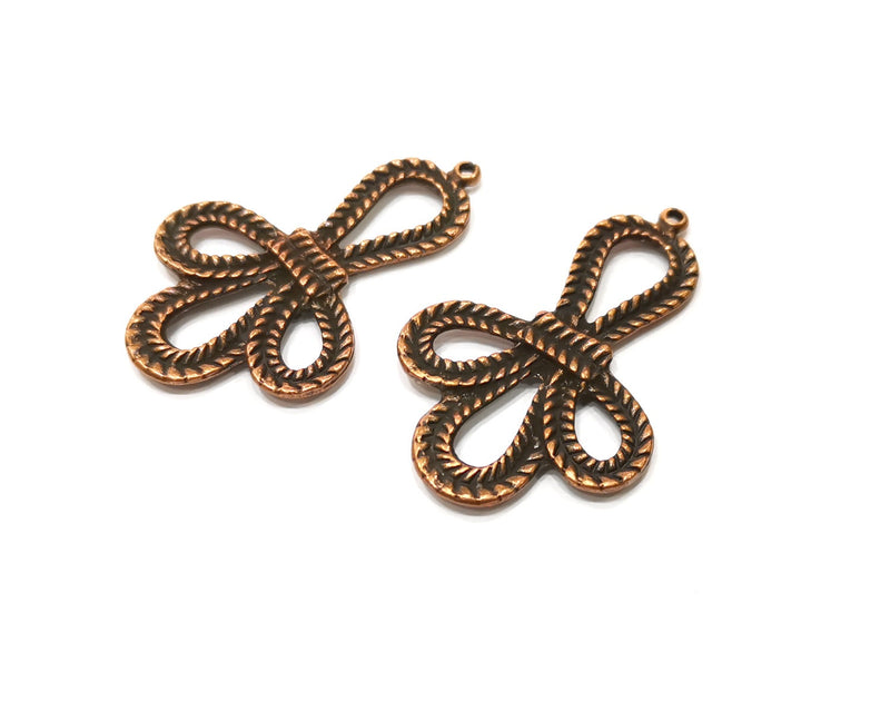 2 Copper Charm Antique Copper Charm (48x31mm) G17703