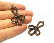 2 Copper Charm Antique Copper Charm (48x31mm) G17703