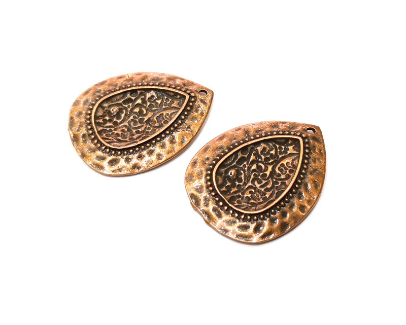 2 Charm Antique Copper Charm (34x22mm) G17702