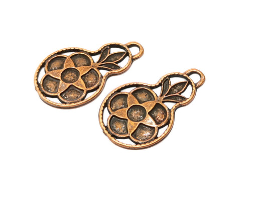 4 Copper Charm Antique Copper Charm (37x23mm) G17707