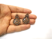 4 Copper Charm Antique Copper Charm (37x23mm) G17707