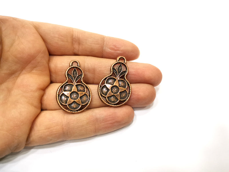 4 Copper Charm Antique Copper Charm (37x23mm) G17707