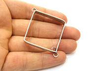 2 Silver Connector Charms Antique Silver Plated Charms (78x49mm)  G17709