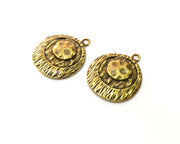 2 Antique Bronze Charm Antique Bronze Plated Charm (29mm) G17732
