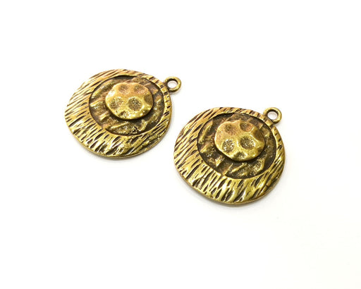 2 Antique Bronze Charm Antique Bronze Plated Charm (29mm) G17732
