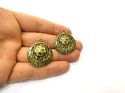 2 Antique Bronze Charm Antique Bronze Plated Charm (29mm) G17732