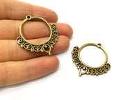 2 Antique Bronze Charm Antique Bronze Plated Charm (42x39mm) G17733