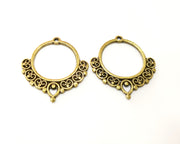 2 Antique Bronze Charm Antique Bronze Plated Charm (42x39mm) G17733