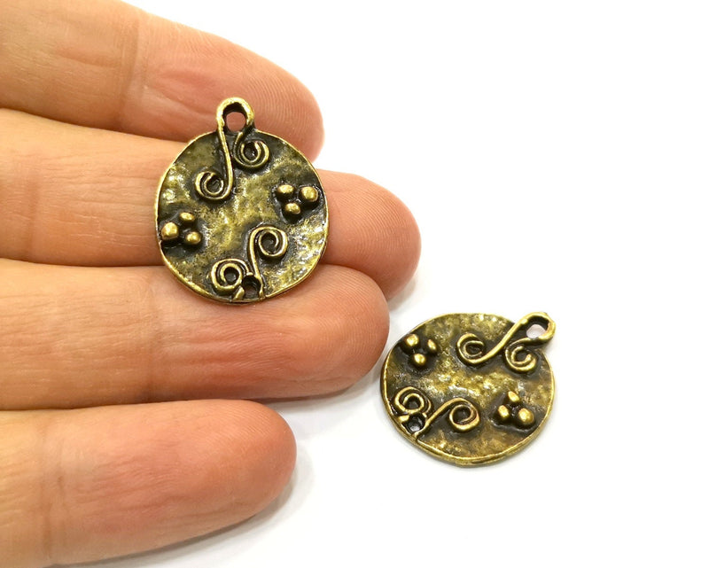 4 Antique Bronze Charm Antique Bronze Plated Charm (21mm) G17736
