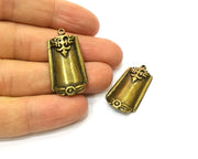 2 Antique Bronze Charm Antique Bronze Plated Charm (33x18mm) G17737