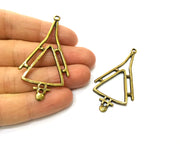 2 Antique Bronze Charm Antique Bronze Plated Charm (63x33mm) G17739