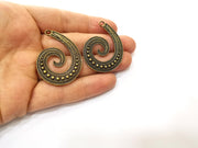 2 Antique Bronze Charm Antique Bronze Plated Charm (45x34mm) G17747