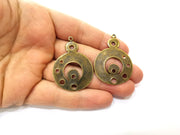 2 Antique Bronze Charm Antique Bronze Plated Charm (45x32mm) G17751