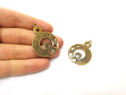 2 Antique Bronze Charm Antique Bronze Plated Charm (45x32mm) G17751