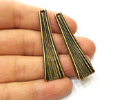 2 Antique Bronze Charm Antique Bronze Plated Charm (58x14mm) G17760