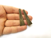 2 Antique Bronze Charm Antique Bronze Plated Charm (58x14mm) G17760