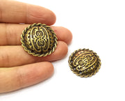 2 Antique Bronze Charm Connector Antique Bronze Plated Charm (29mm) G17762