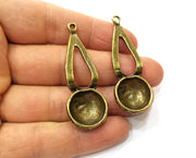 2 Antique Bronze Charm Antique Bronze Plated Charm (53x20mm) G17780