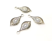 10 Silver Charms Antique Silver Plated Charms (28x13mm)  G17807