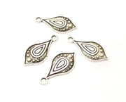 10 Silver Charms Antique Silver Plated Charms (28x13mm)  G18257